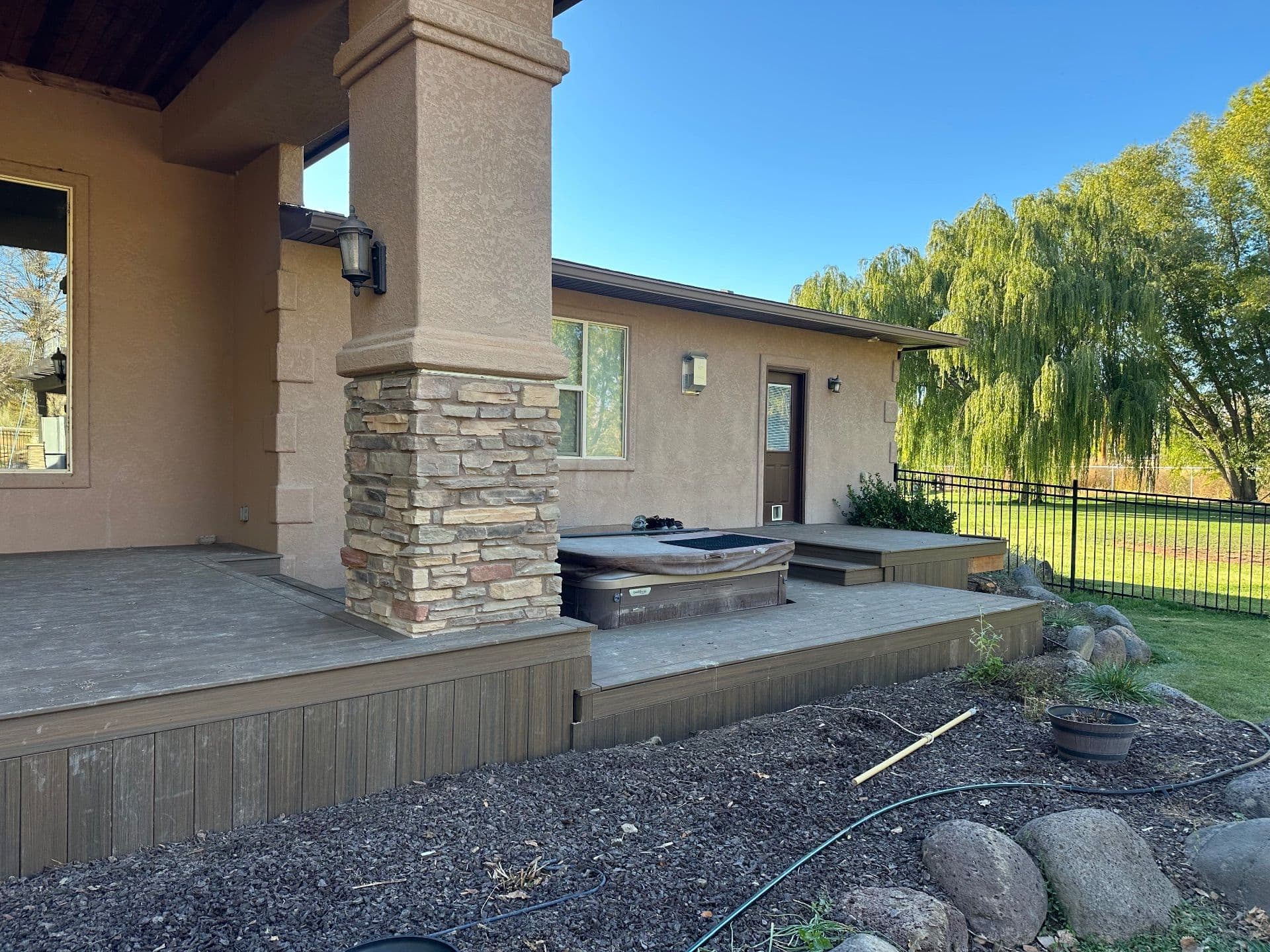 Expansive Deck with Cozy Hot Tub Connection image