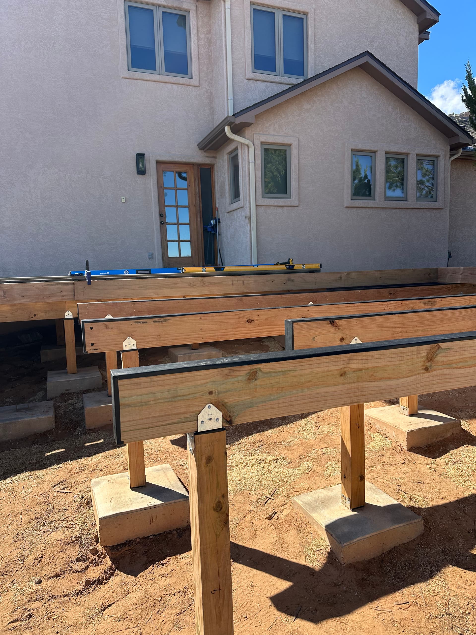 Massive Hot Tub Deck Build in Progress with Stunning Views image